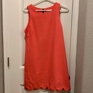 Scalloped hem dress